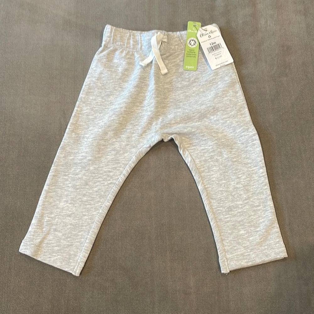 NWT Oliver and Rain size 12 month gray sweatpants